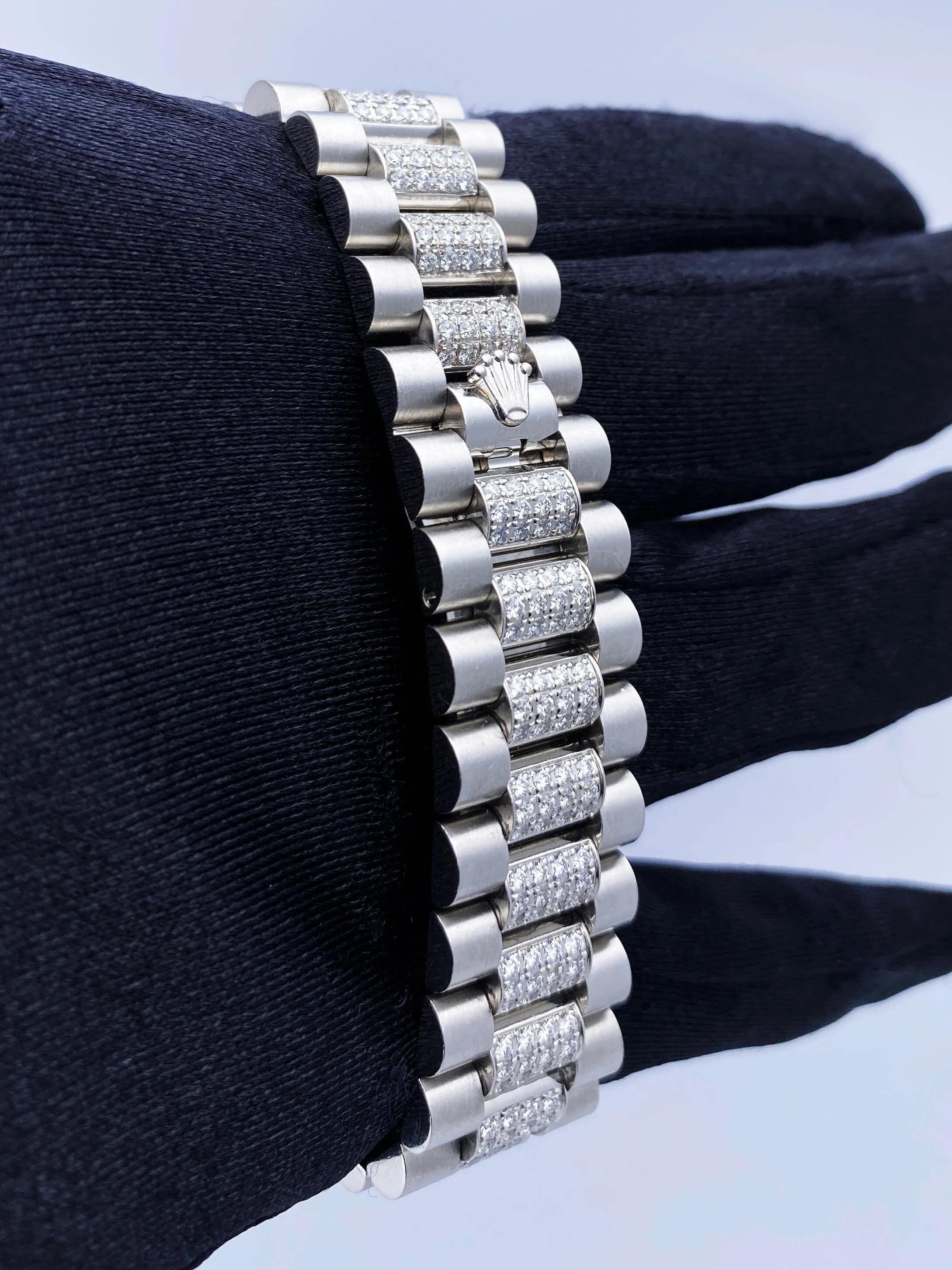 Rolex Day-Date President 118346 Platinum Diamond Mens Watch Box Papers