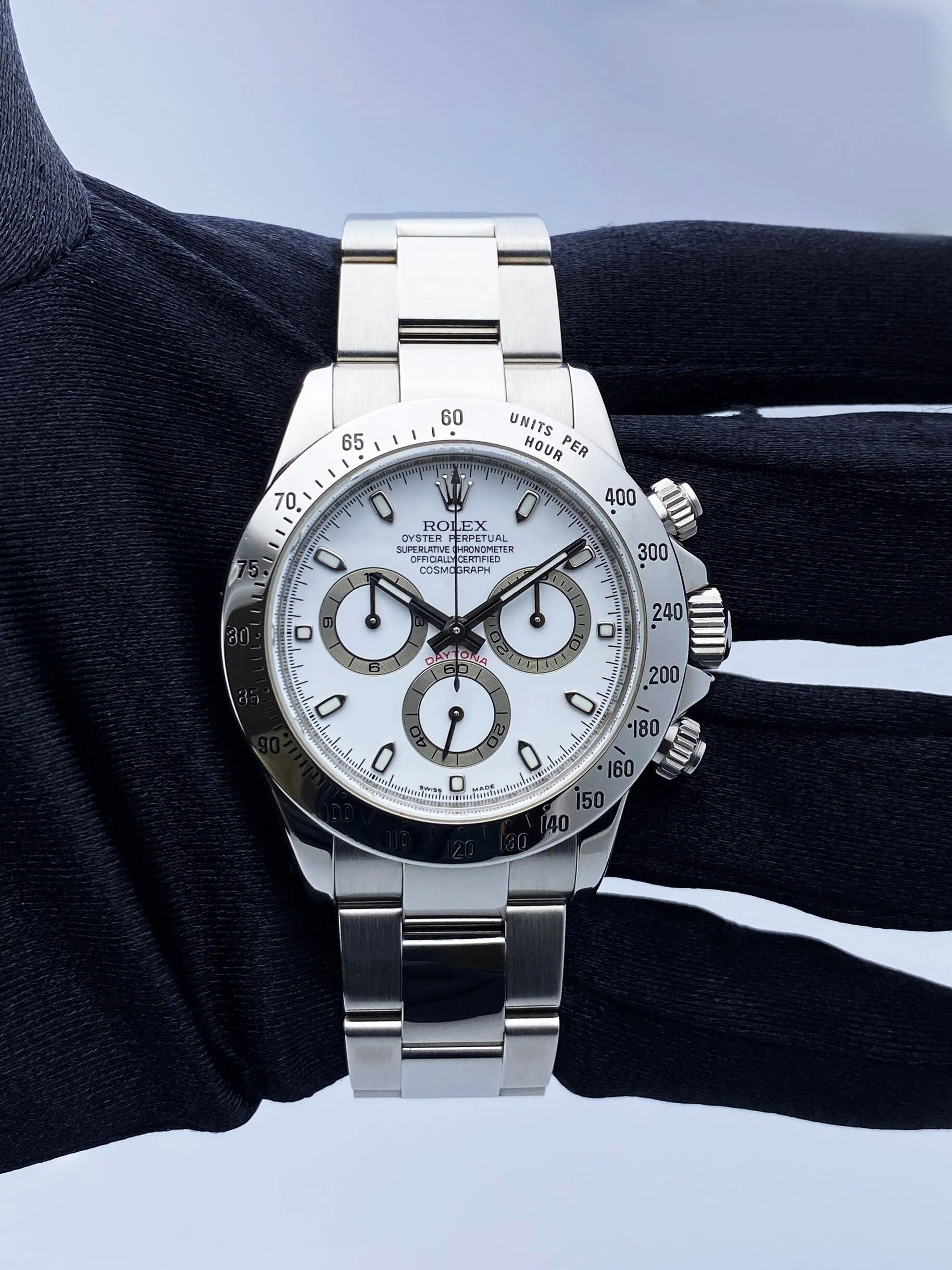 Rolex Daytona 116520 White Dial Stainless Steel Mens Watch