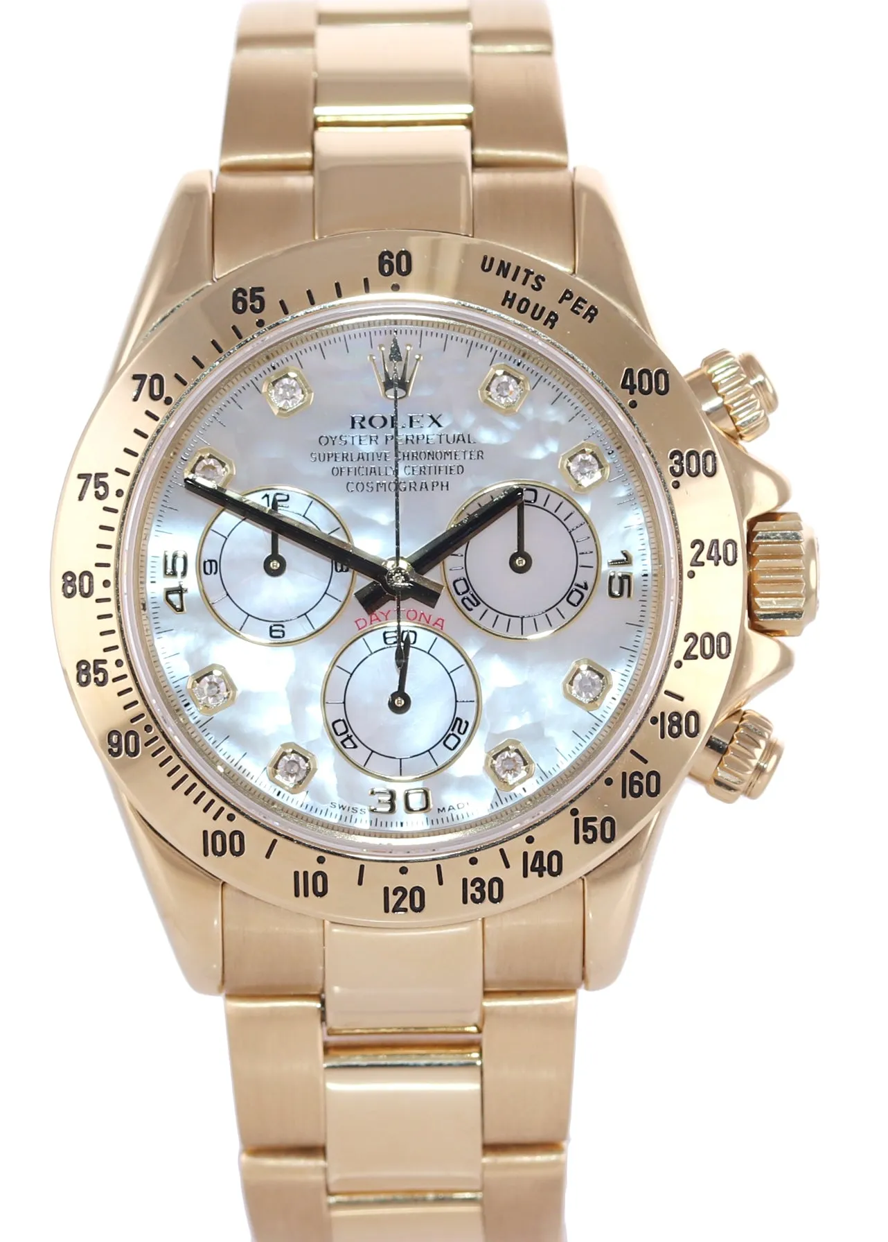 Rolex Daytona 116528 MOP DIAMOND 18K Yellow Gold 40mm Watch Box