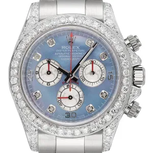 Rolex Daytona 18ct White Gold Diamond Set with Custom MOP Dial 116509