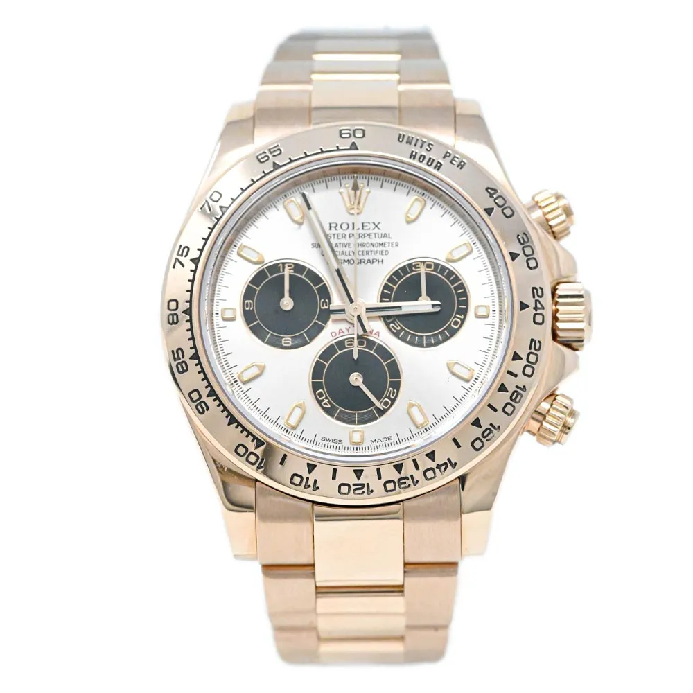 Rolex Daytona 18K Everose Gold 40mm Sundust Chronograph Dial Watch Reference #: 116505