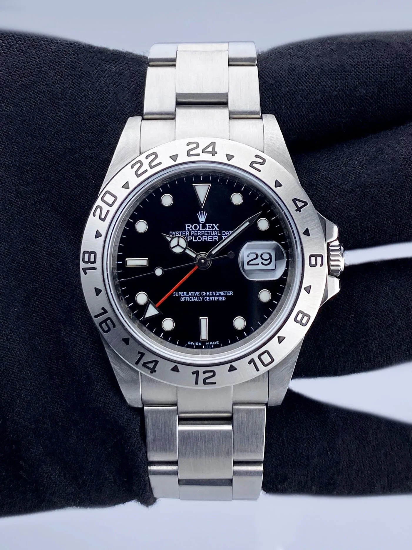 Rolex Explorer II 16570 Black Dial Mens Watch Box Papers