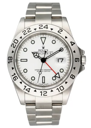 Rolex Explorer II 16570 Engraved Rehaut Mens Watch Box & Papers