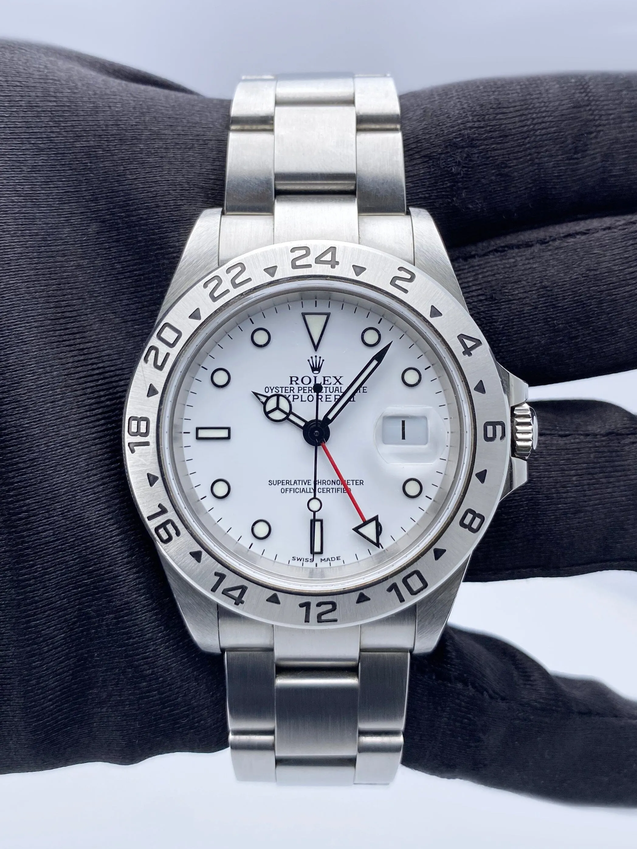Rolex Explorer II 16570 White Dial Mens Watch Box Papers