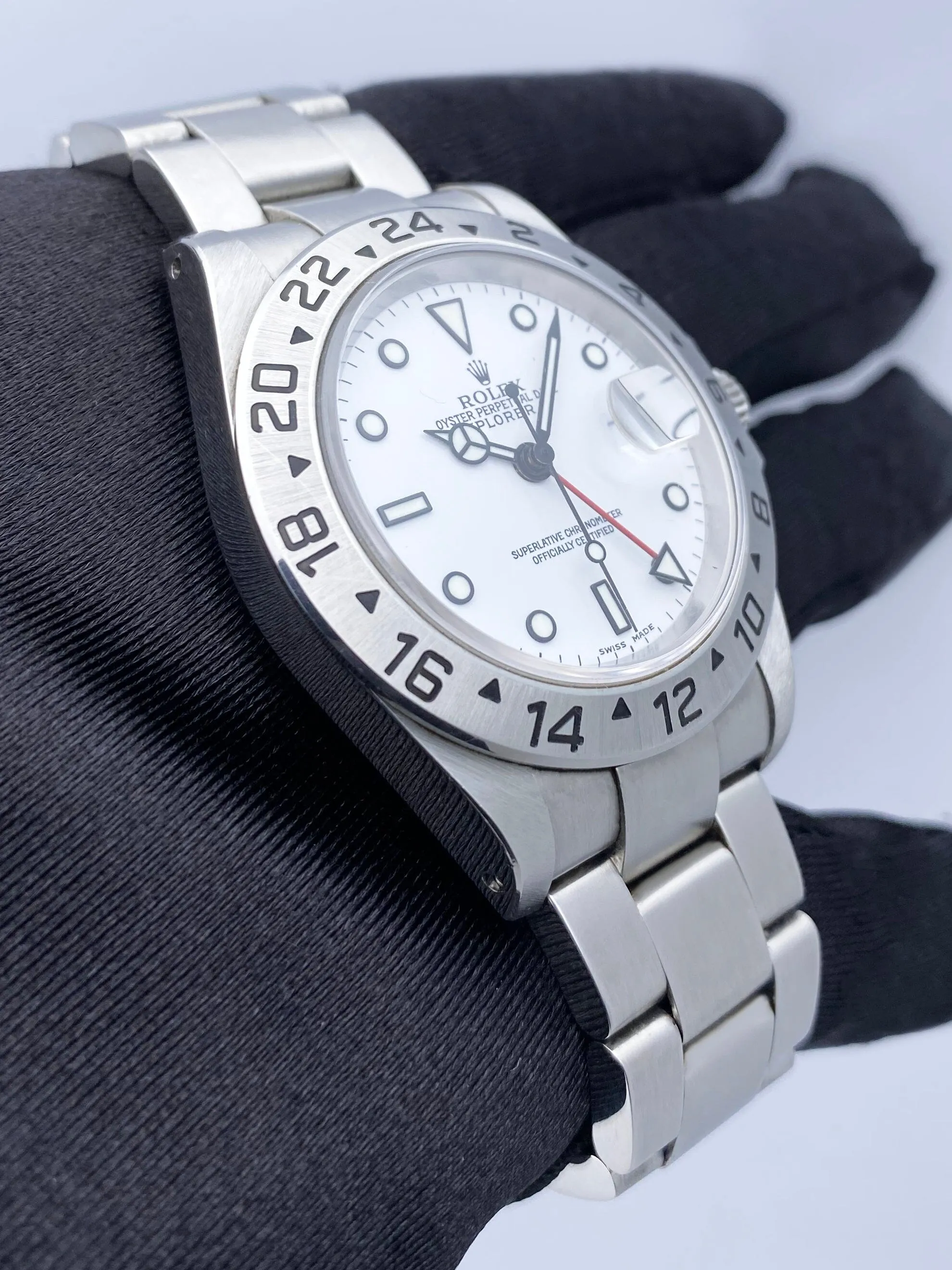 Rolex Explorer II 16570 White Dial Mens Watch Box Papers
