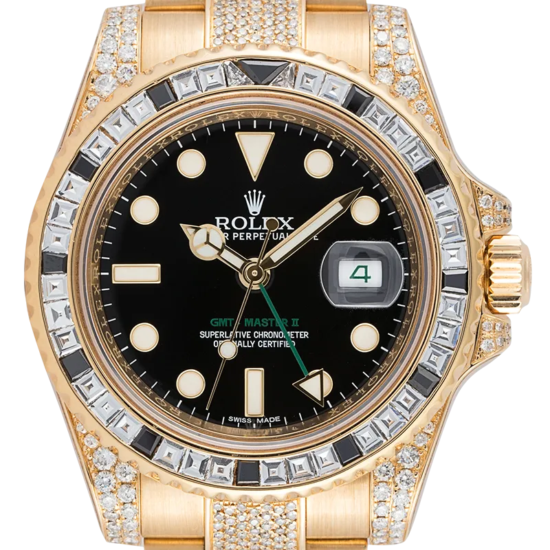 Rolex GMT-Master II 18ct Yellow Gold Diamond Set 116718LN