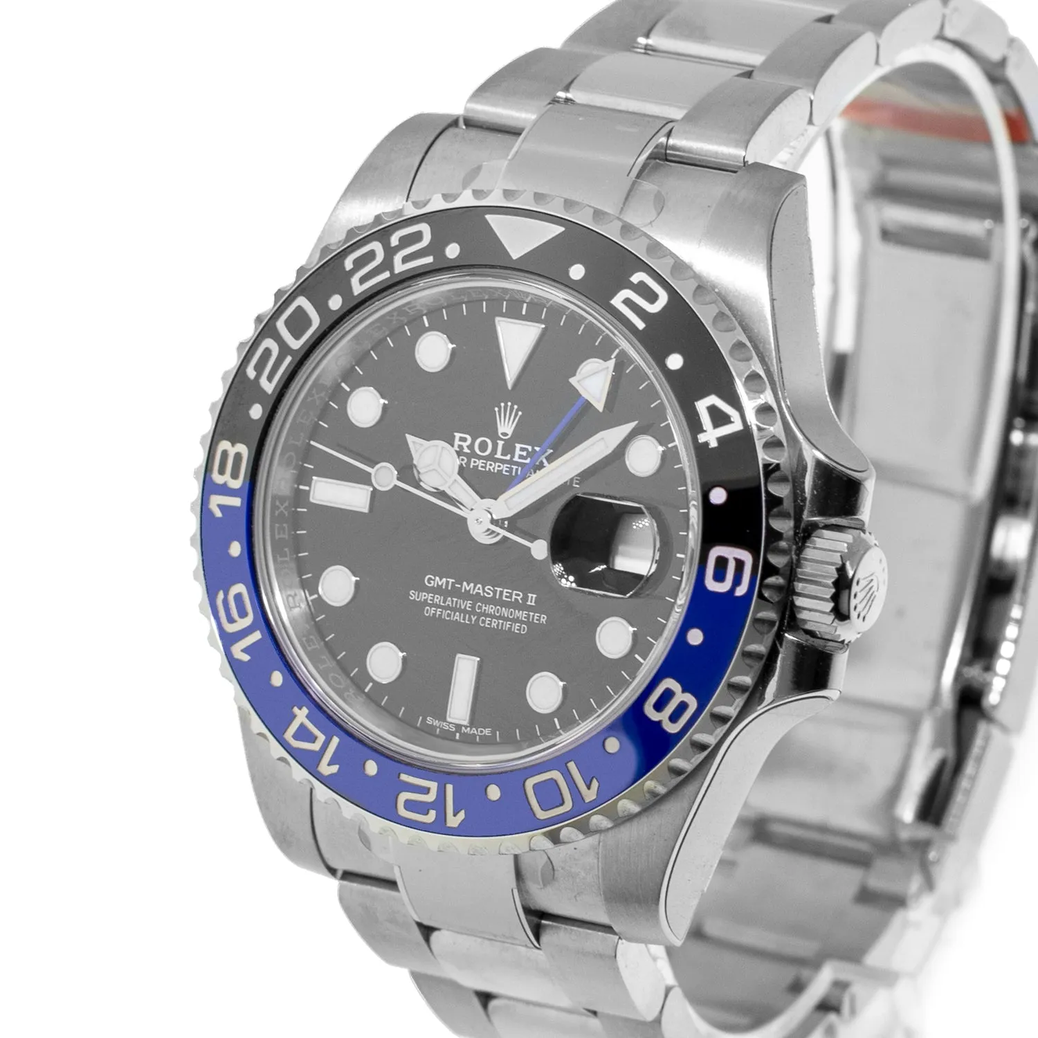 Rolex GMT-Master II "Batman" New Old Stock 40mm Stainless Steel Black & Blue Bezel 116710