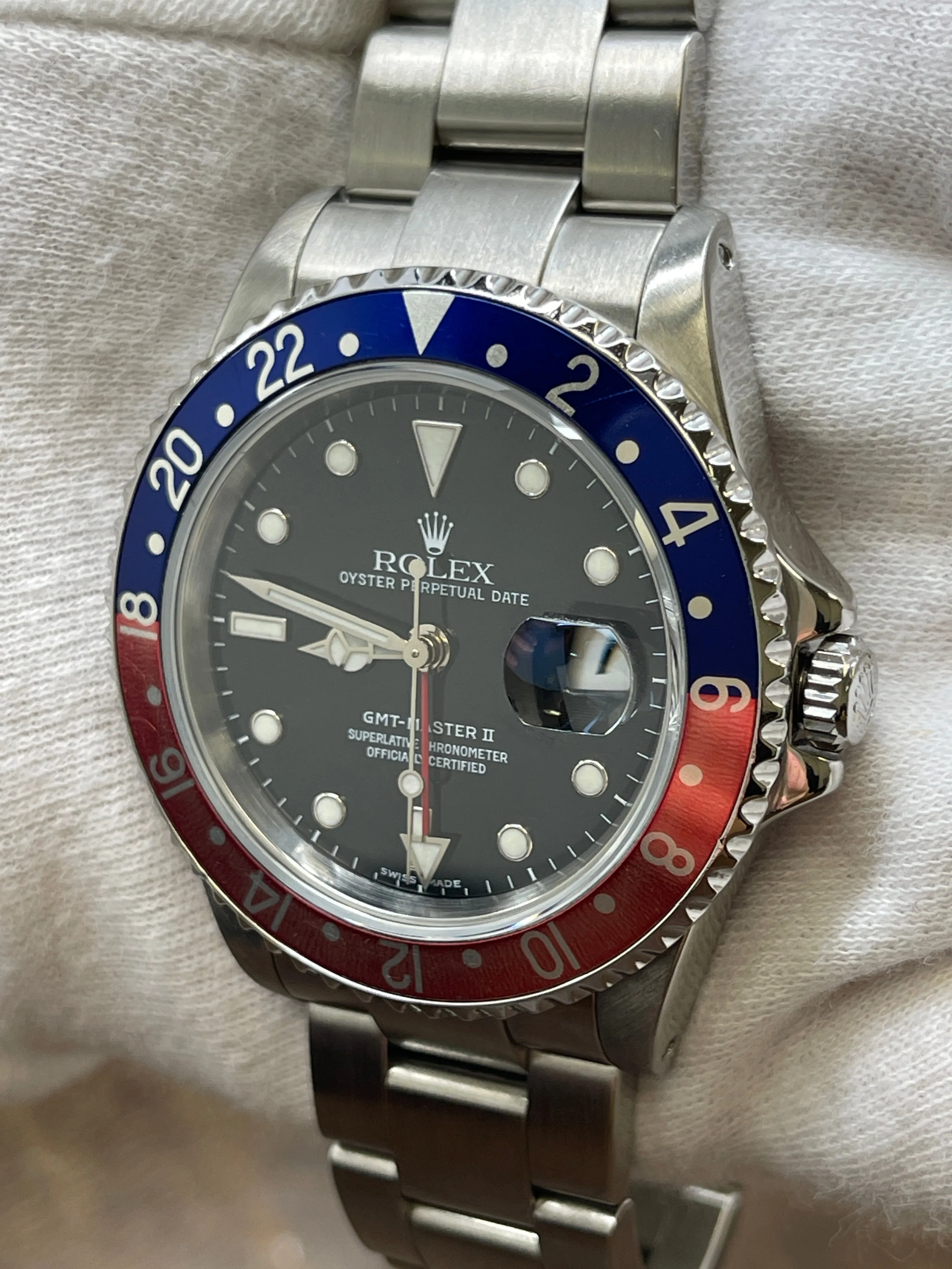Rolex GMT Master II SEL Pepsi 16710 Black Dial Automatic Men's Watch