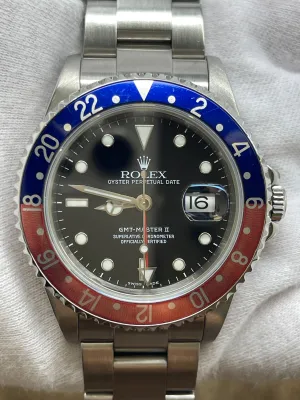 Rolex GMT Master II SEL Pepsi 16710 Black Dial Automatic Men's Watch