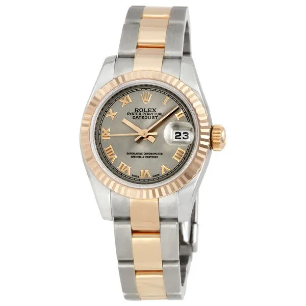 Rolex Lady Datejust 26 Grey Dial Stainless Steel and 18K Everose Gold Oyster Bracelet Automatic Watch 179171GYRO