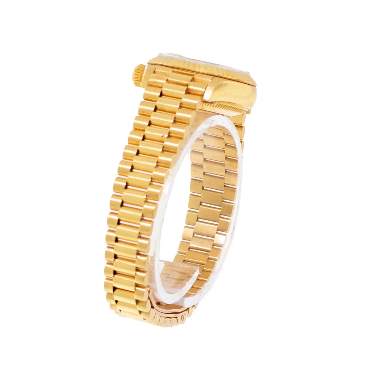 Rolex Lady-Datejust 26mm Yellow Gold Champagne Diamond Dial And Fluted Bezel 69178