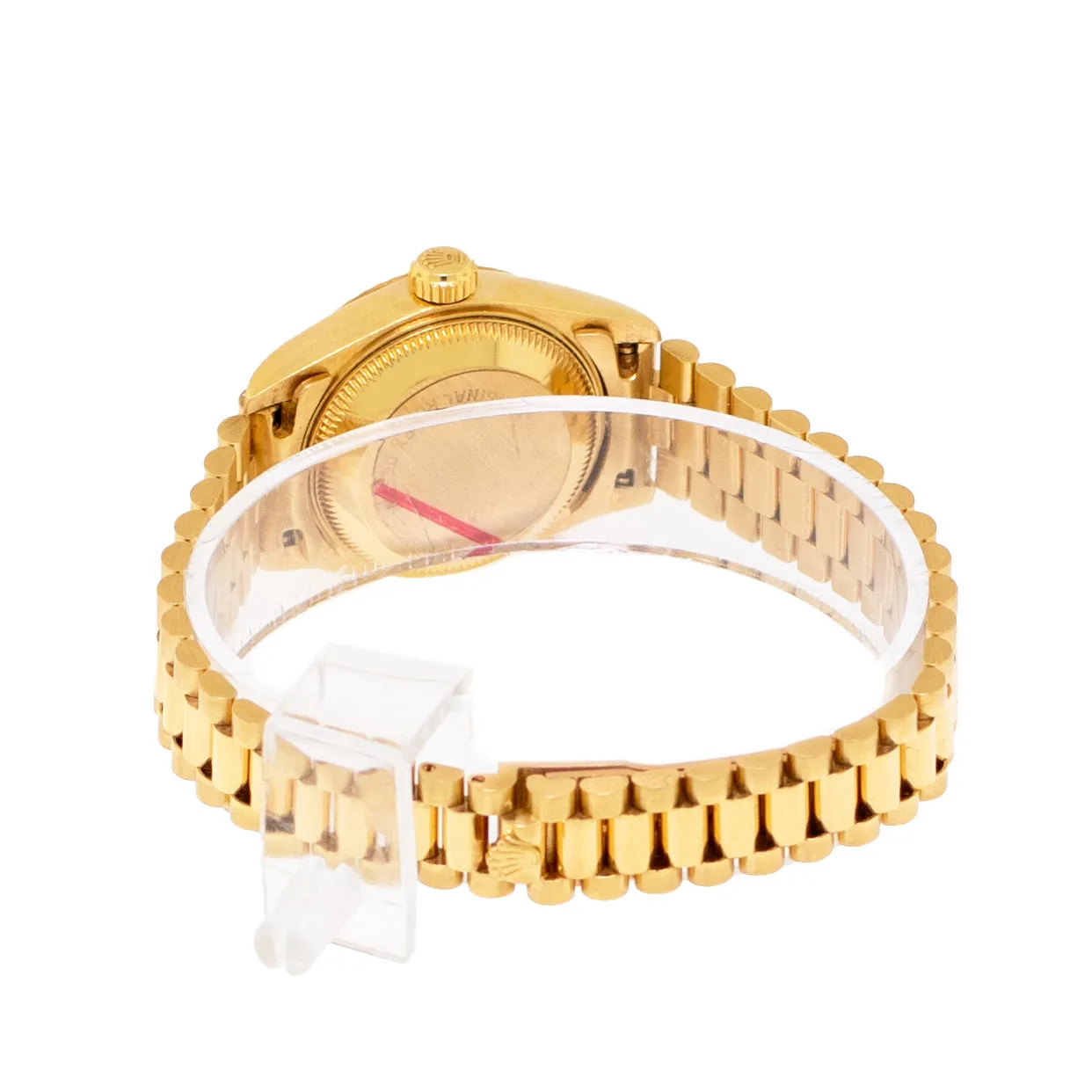 Rolex Lady-Datejust 26mm Yellow Gold Champagne Diamond Dial And Fluted Bezel 69178
