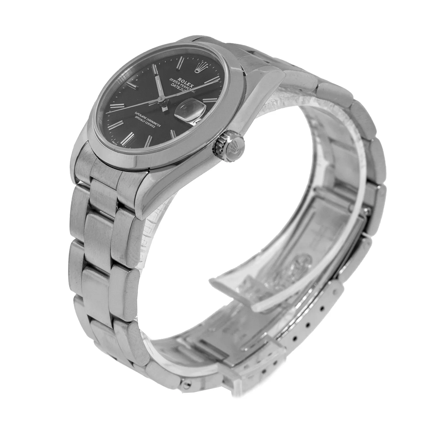 Rolex Lady-Datejust 31mm Stainless Steel Black Index Dial & Smooth Bezel 68240