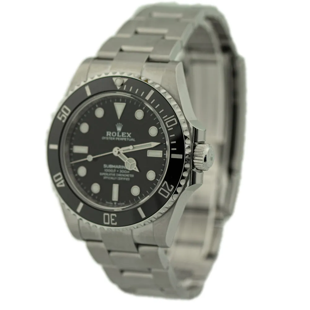 Rolex Mens Submariner Stainless Steel 41mm Black Dial Watch Reference #: 124060