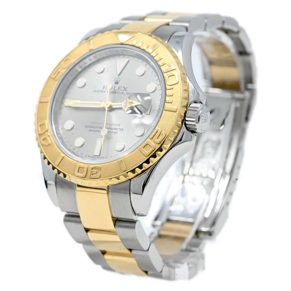 Rolex Men's Yacht-Master 18K Yellow Gold & Steel 40mm Slate Dot Dial Watch Reference #: 16623