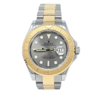 Rolex Men's Yacht-Master 18K Yellow Gold & Steel 40mm Slate Dot Dial Watch Reference #: 16623