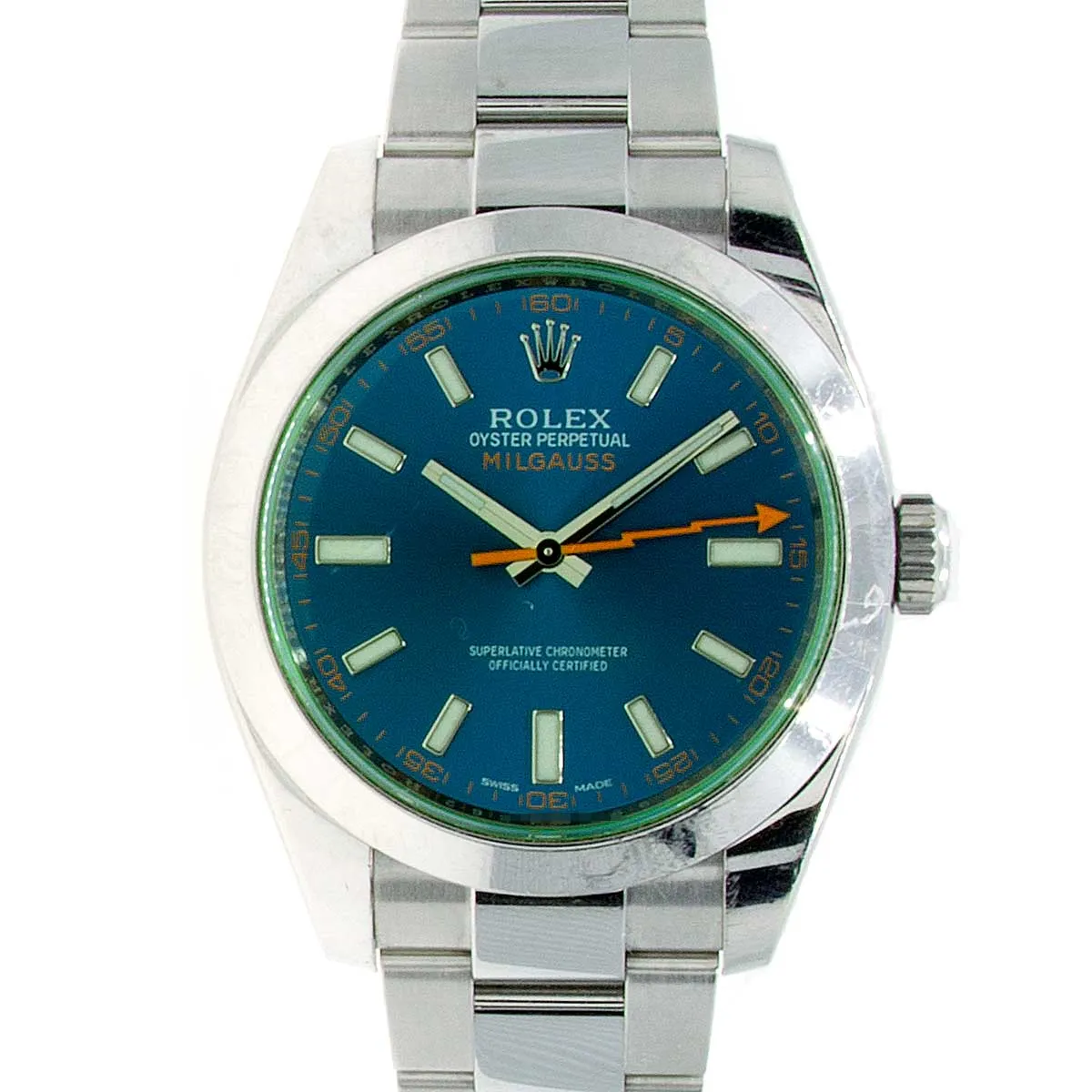 Rolex Milgauss Blue Dial Unpolished