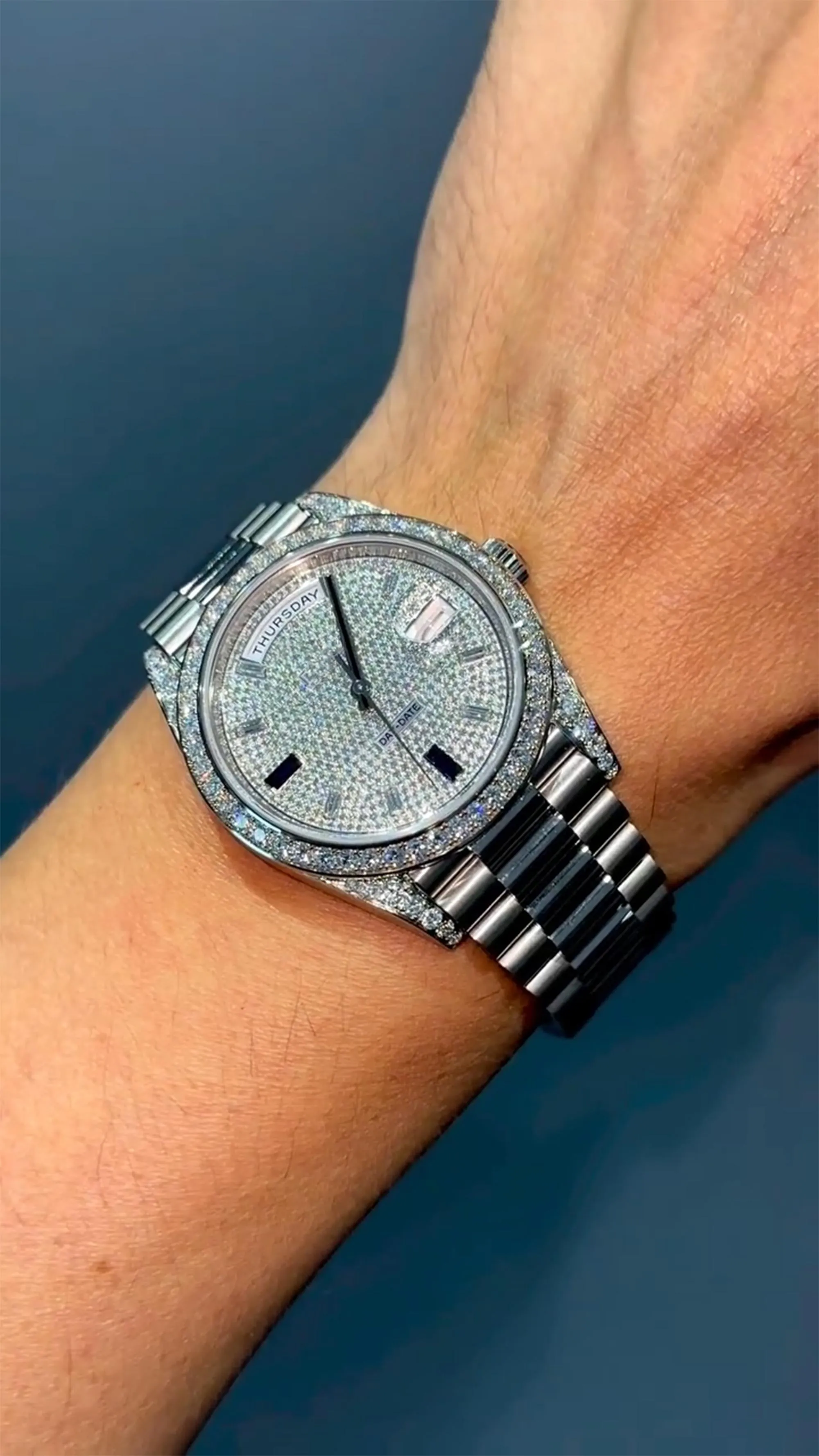 Rolex Moissanite Diamond Watch  W 53