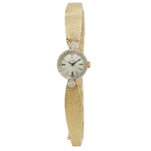 Rolex Orchid Ladies 14K Gold Silver Dial Hand Wind Women's Watch