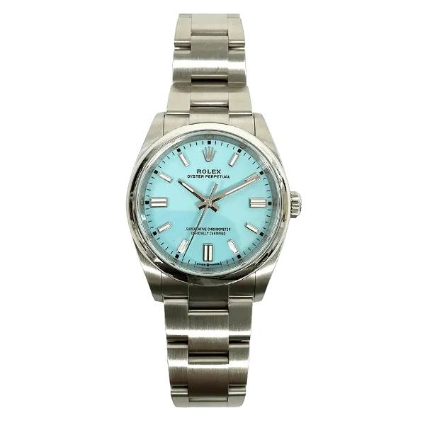 Rolex Oyster Perpetual 126000 Turquoise Dial Mar 2024