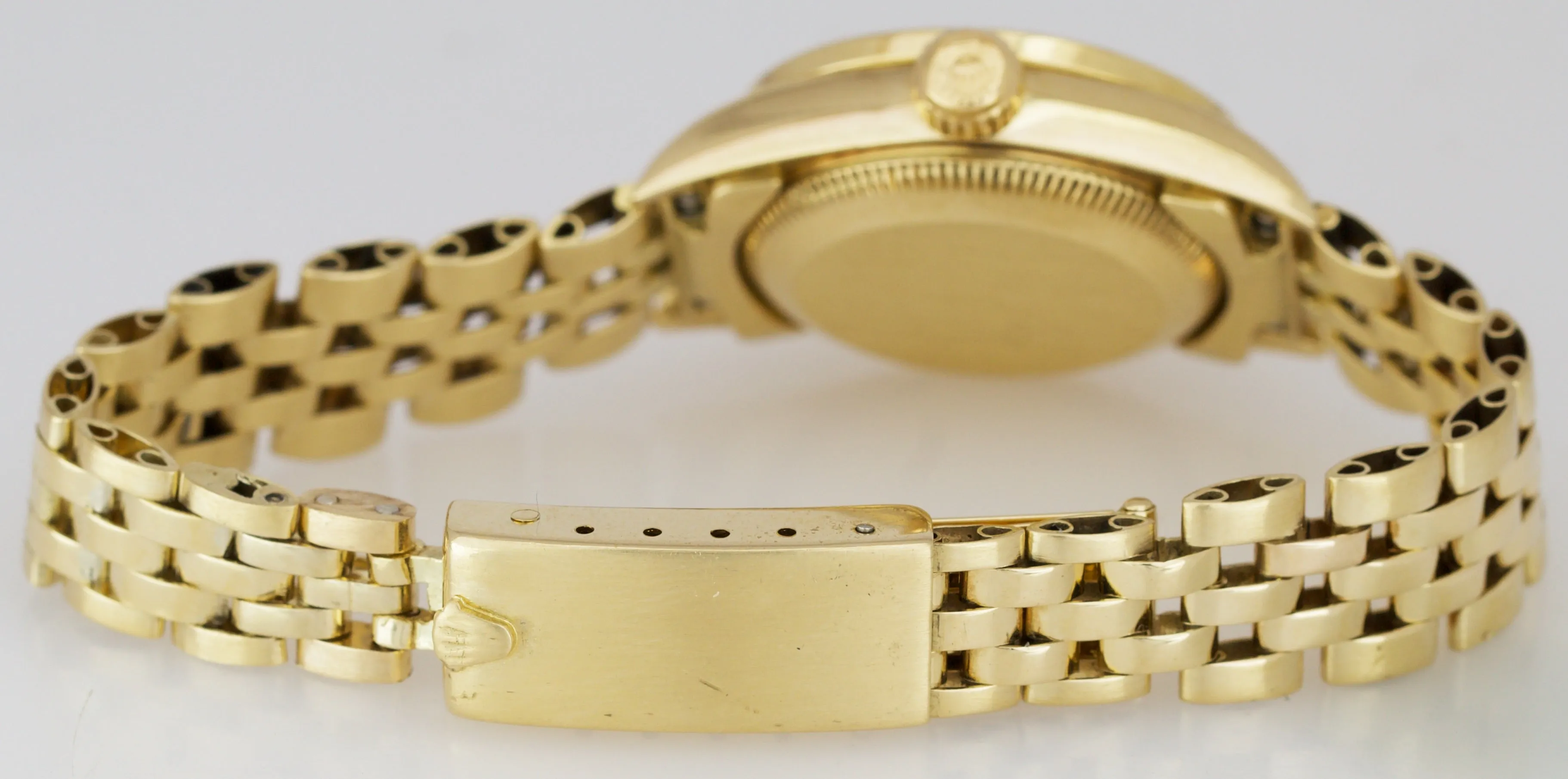 Rolex Oyster Perpetual 14K Yellow Gold DIAMOND BEZEL 24mm Watch 67197 President