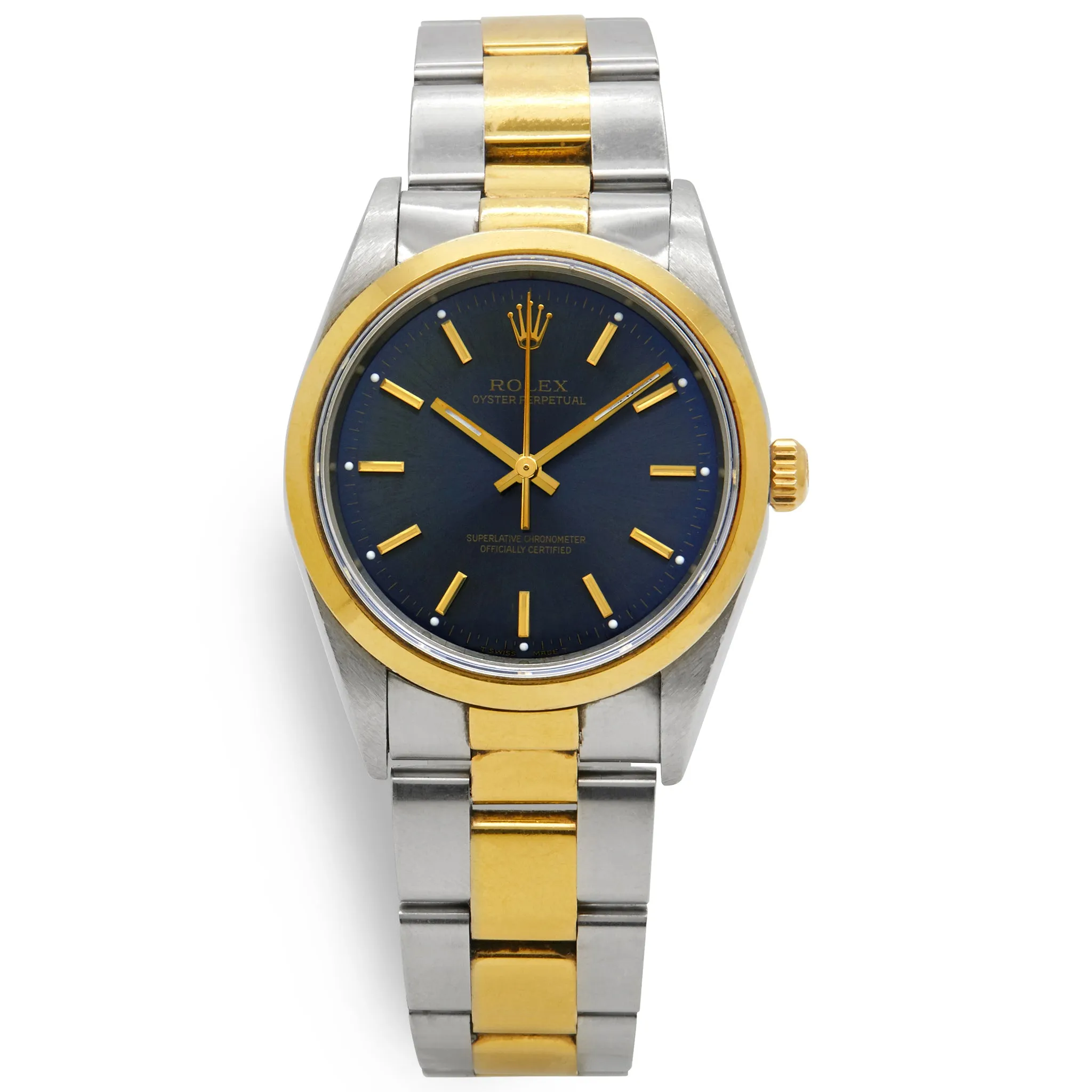 Rolex Oyster Perpetual 34mm 14203 Blue Dial Automatic Watch