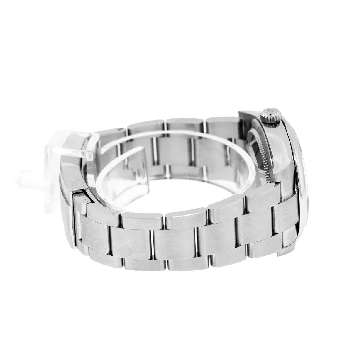 Rolex Oyster Perpetual 34mm Stainless Steel Black Index Dial Smooth Bezel 124200