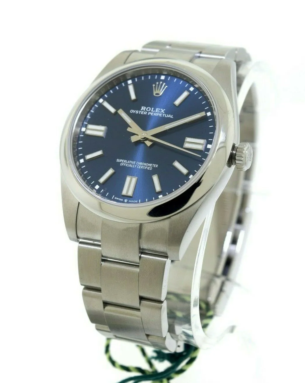 Rolex Oyster Perpetual 41mm Stainless Steel Blue Index Dial 124300
