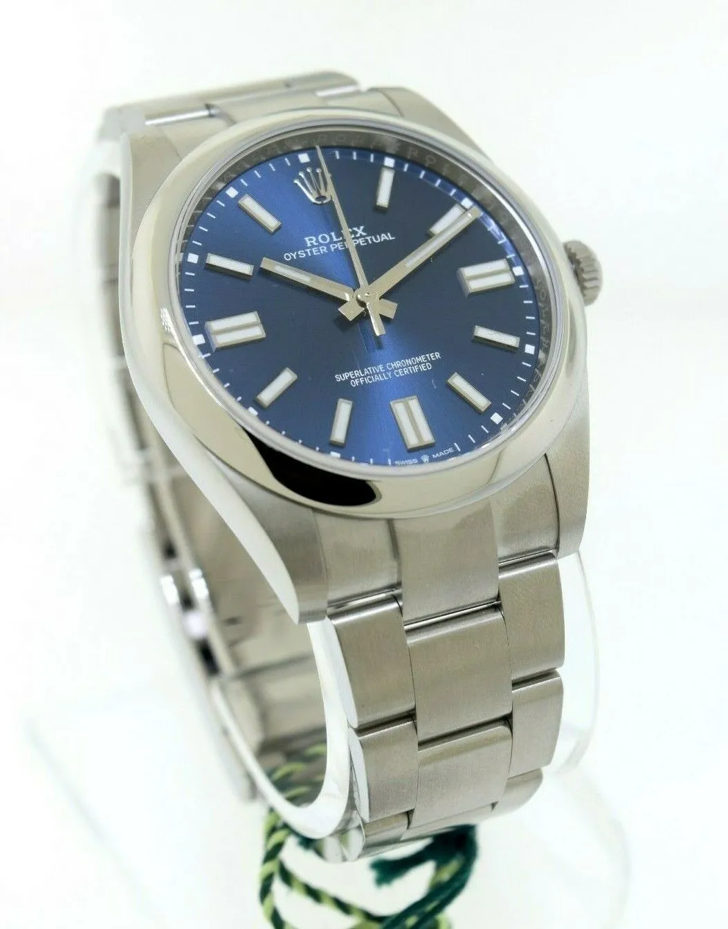 Rolex Oyster Perpetual 41mm Stainless Steel Blue Index Dial 124300