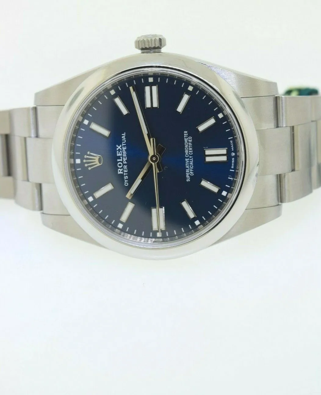 Rolex Oyster Perpetual 41mm Stainless Steel Blue Index Dial 124300