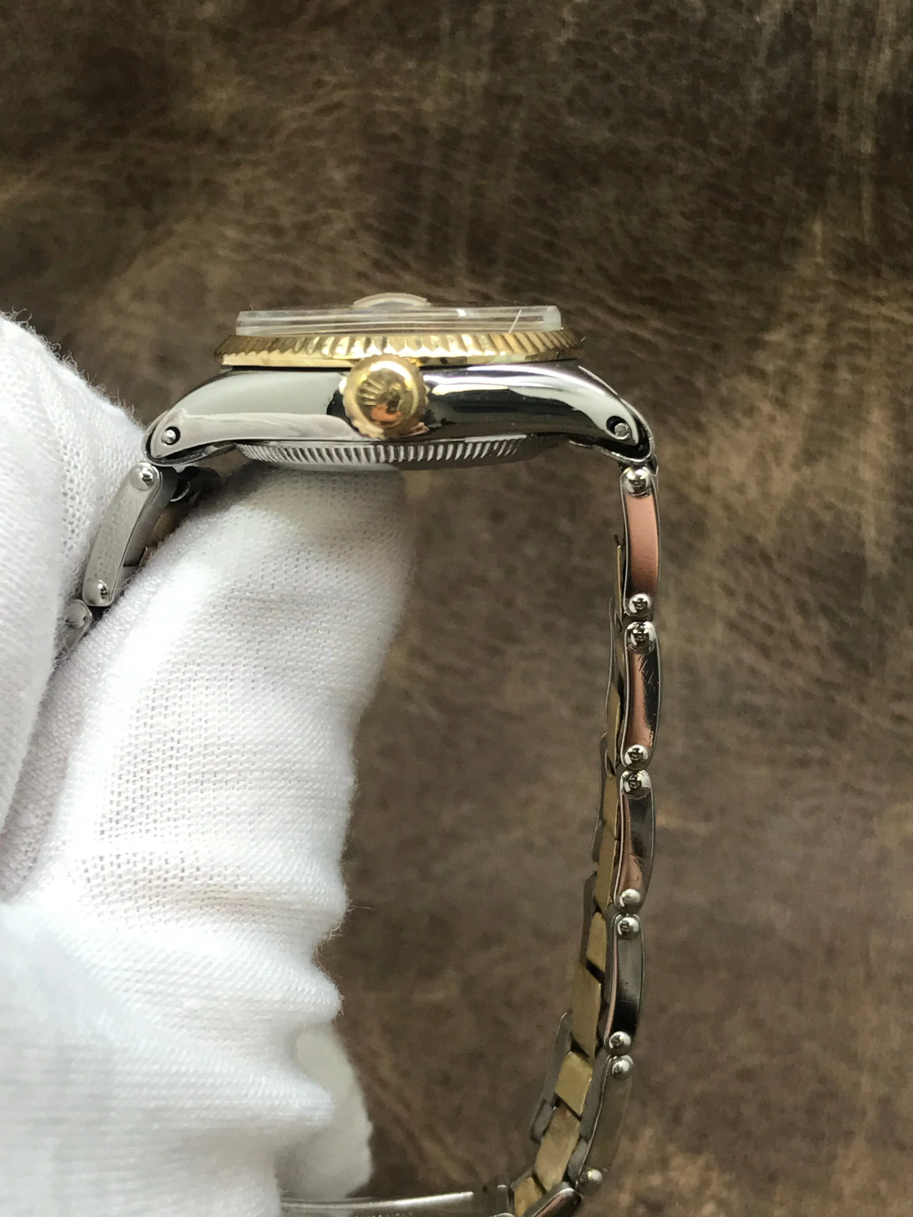 Rolex Oyster Perpetual 6619 Champagne Dial Automatic Women's Watch