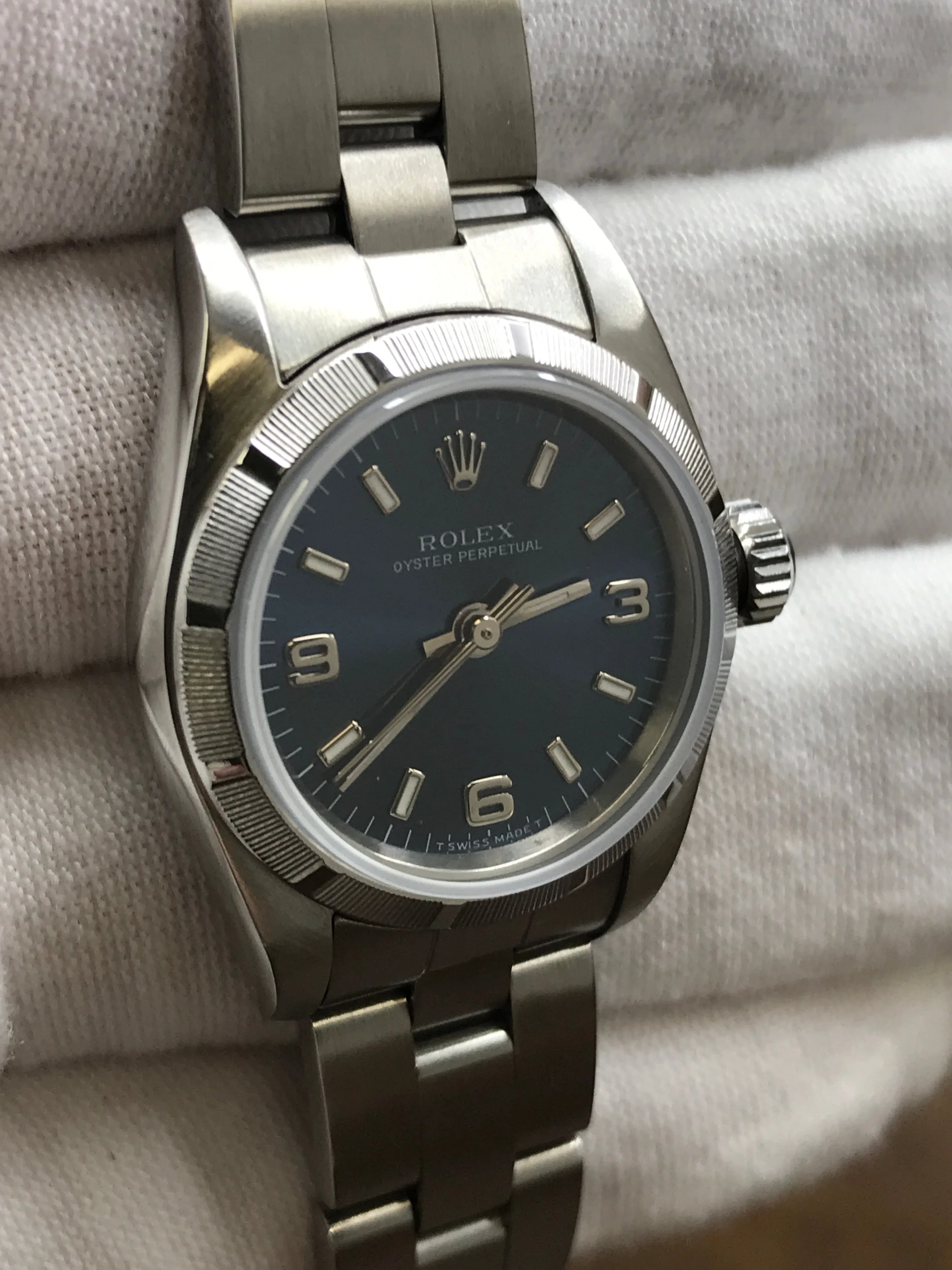Rolex Oyster Perpetual 67230 Blue Dial Automatic Women's Watch