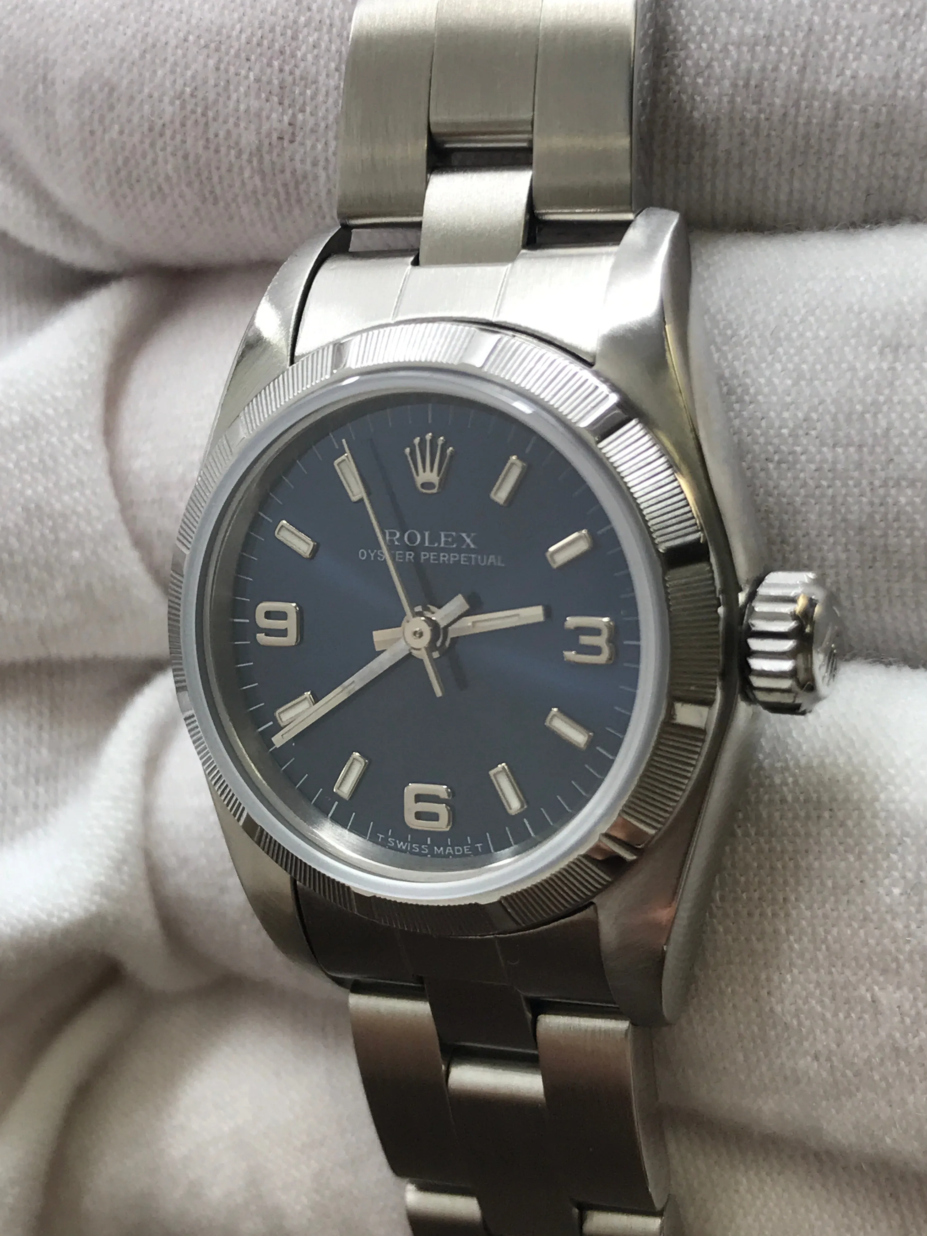 Rolex Oyster Perpetual 67230 Blue Dial Automatic Women's Watch