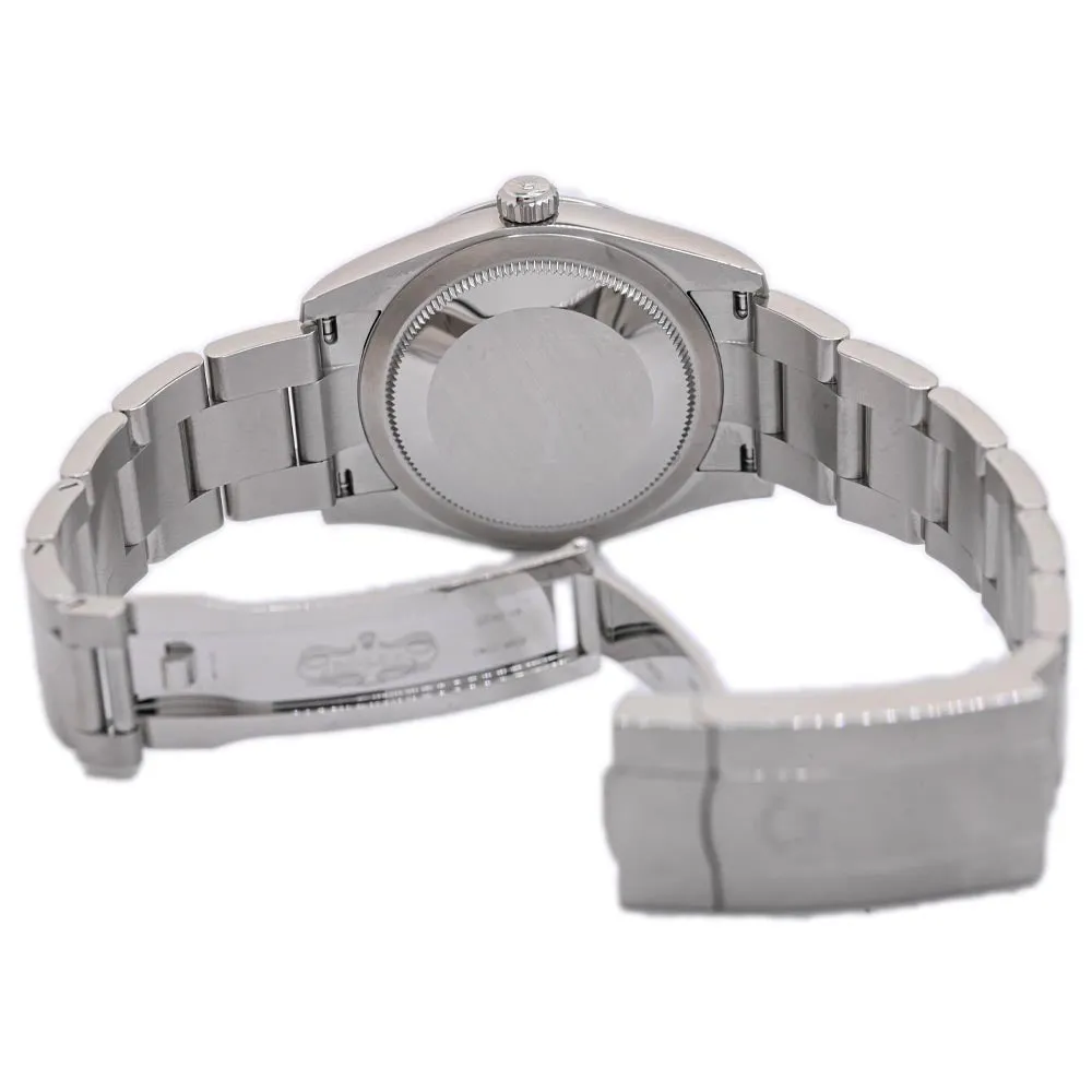 Rolex Oyster Perpetual Stainless Steel 34mm Silver Stick Dial Watch Ref# 124200