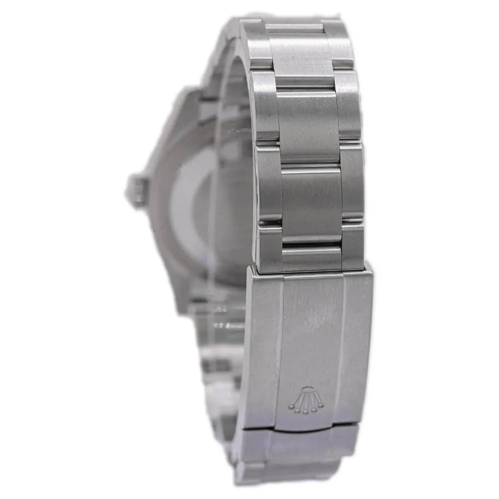 Rolex Oyster Perpetual Stainless Steel 34mm Silver Stick Dial Watch Ref# 124200