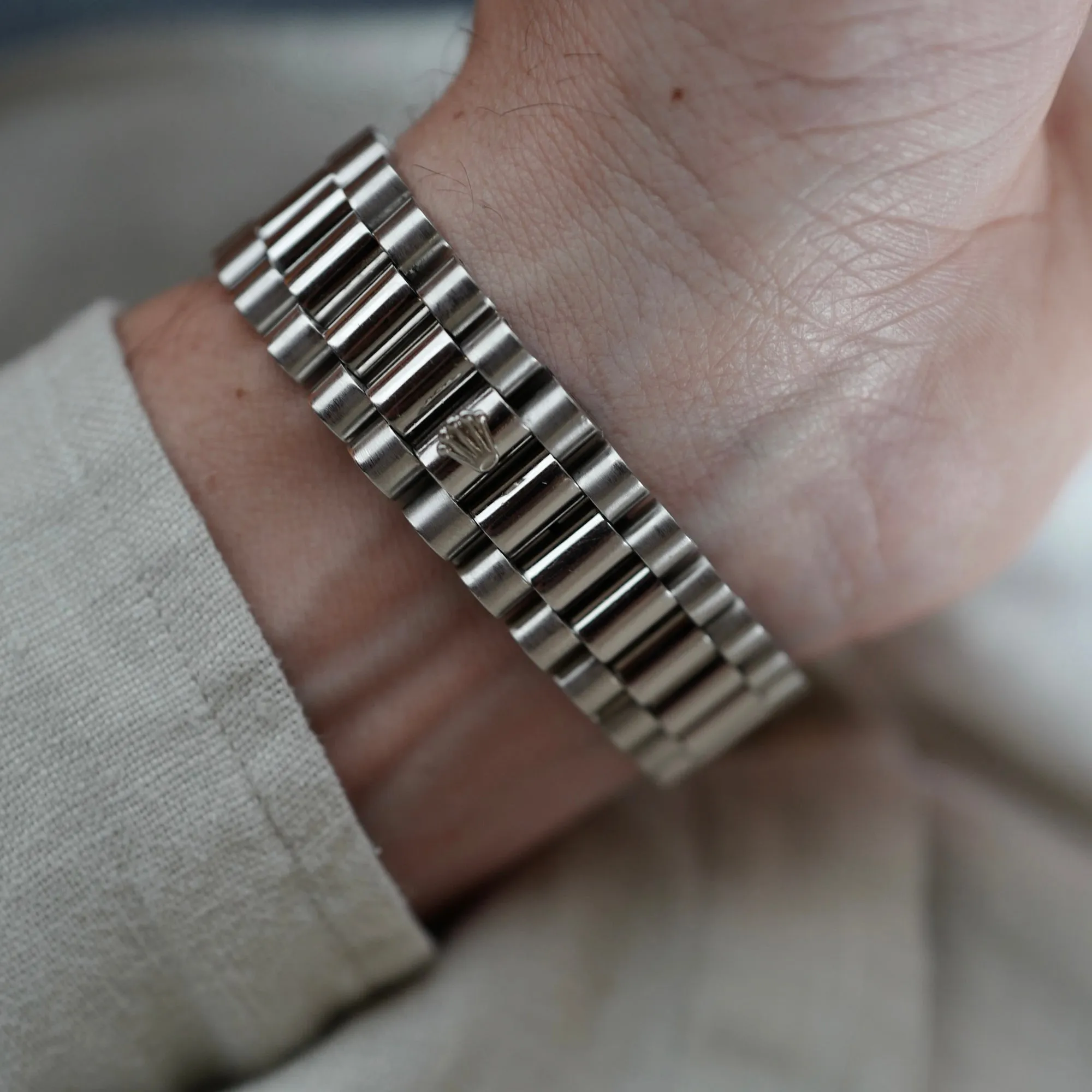 Rolex Platinum Day Date Smooth Bezel Ref. 18206