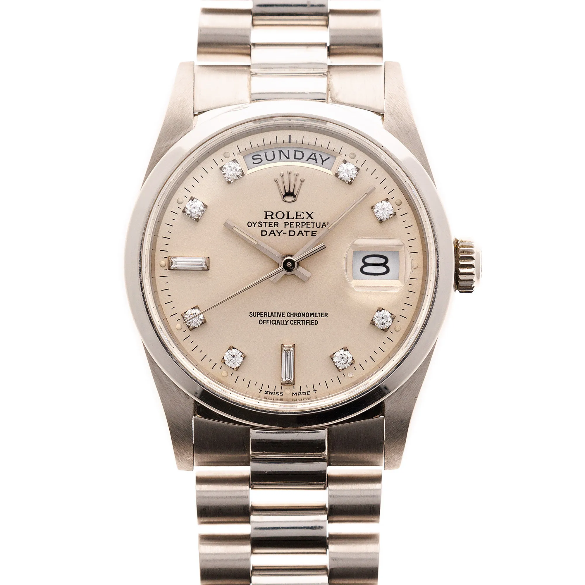 Rolex Platinum Day Date Smooth Bezel Ref. 18206