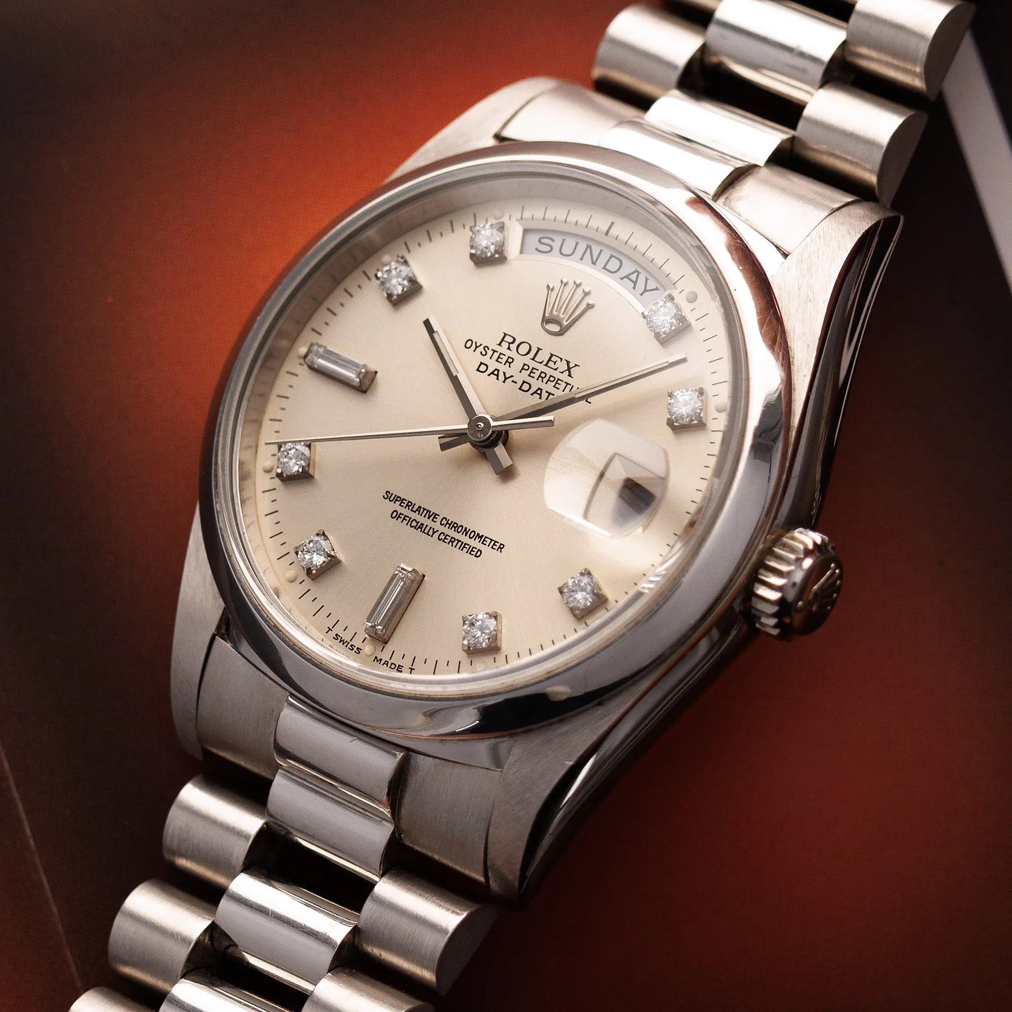 Rolex Platinum Day Date Smooth Bezel Ref. 18206