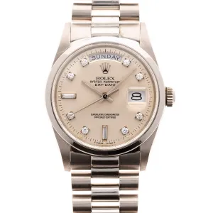 Rolex Platinum Day Date Smooth Bezel Ref. 18206
