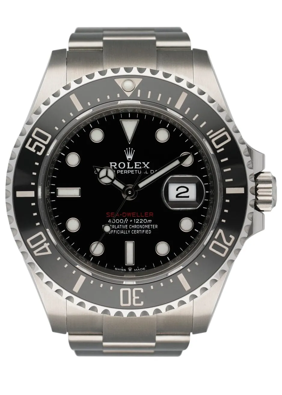 Rolex Sea-Dweller 126600 Black Dial Mens Watch Box Papers