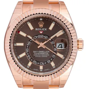 Rolex Sky-Dweller Rose Gold Chocolate Dial 326935