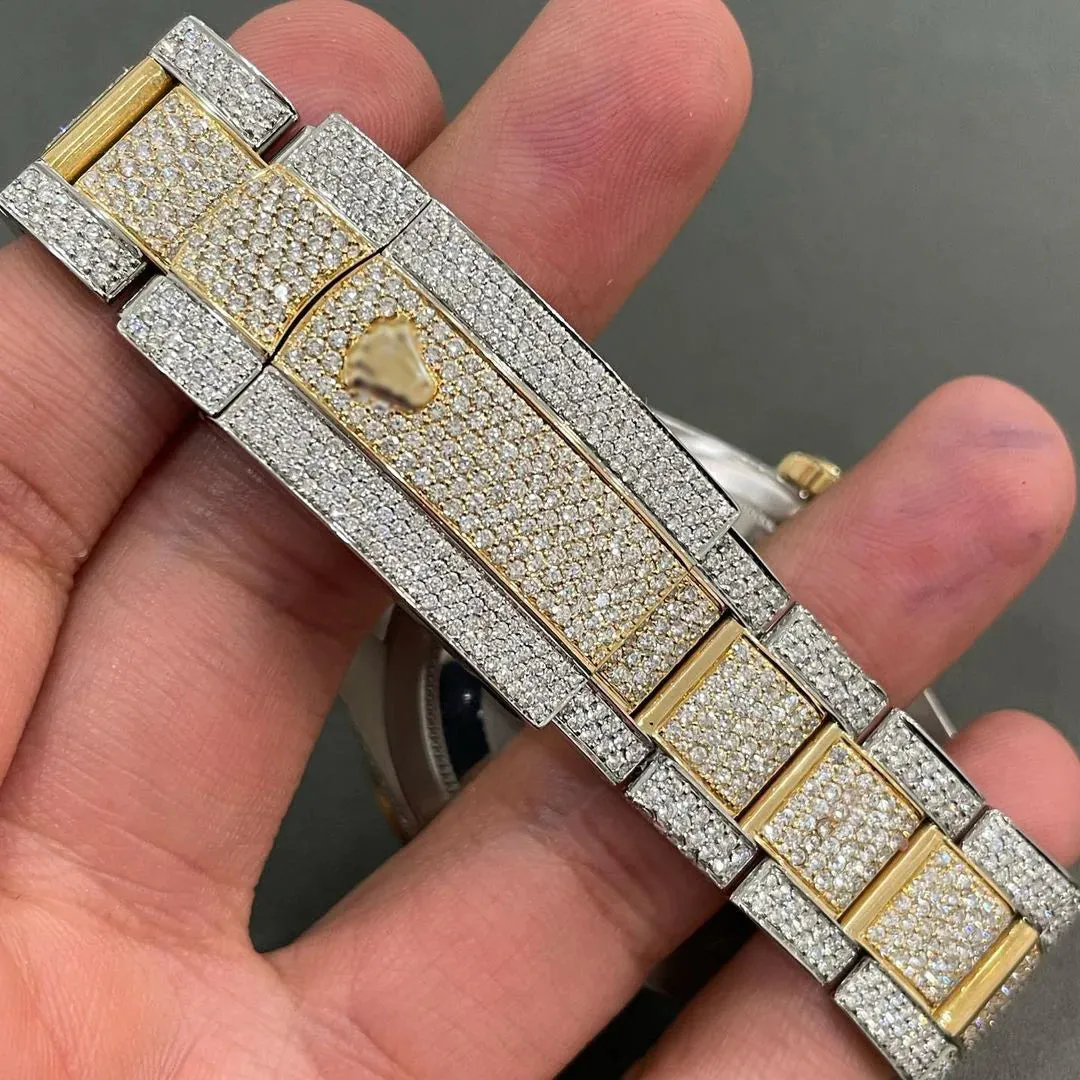 Rolex SkyDweller Moissanite Diamond Watch  W 146