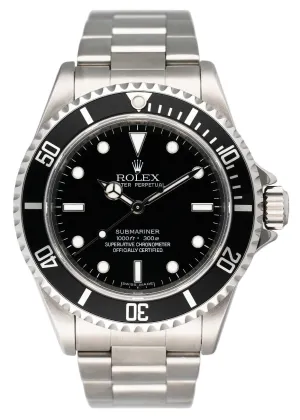 Rolex Submariner 14060M No Date Mens Watch Box Papers