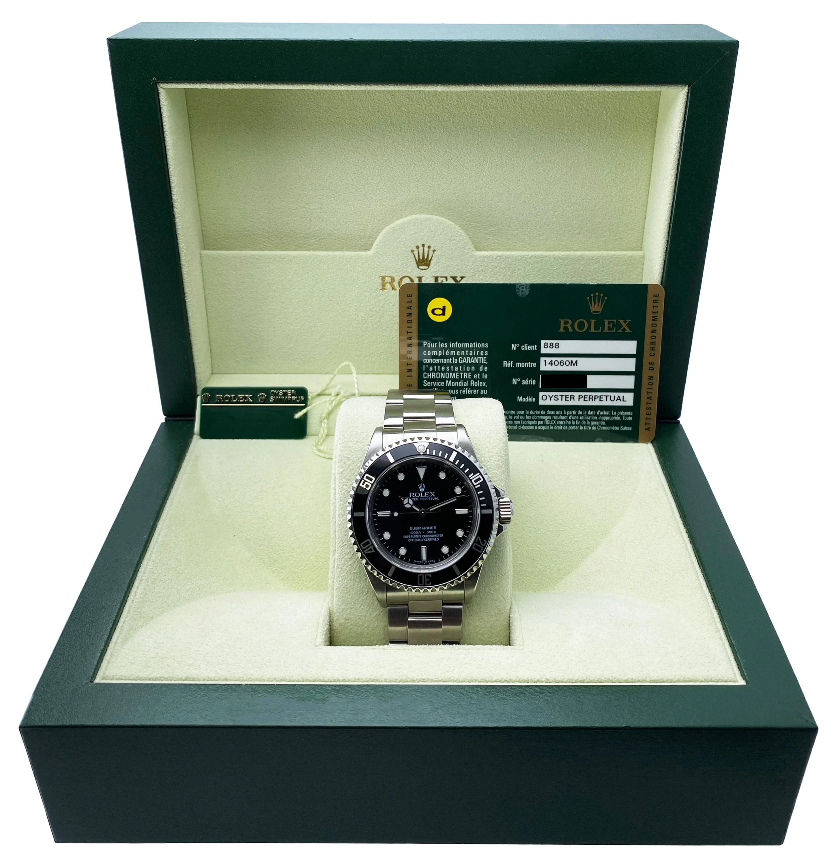 Rolex Submariner 14060M No Date Mens Watch Box Papers