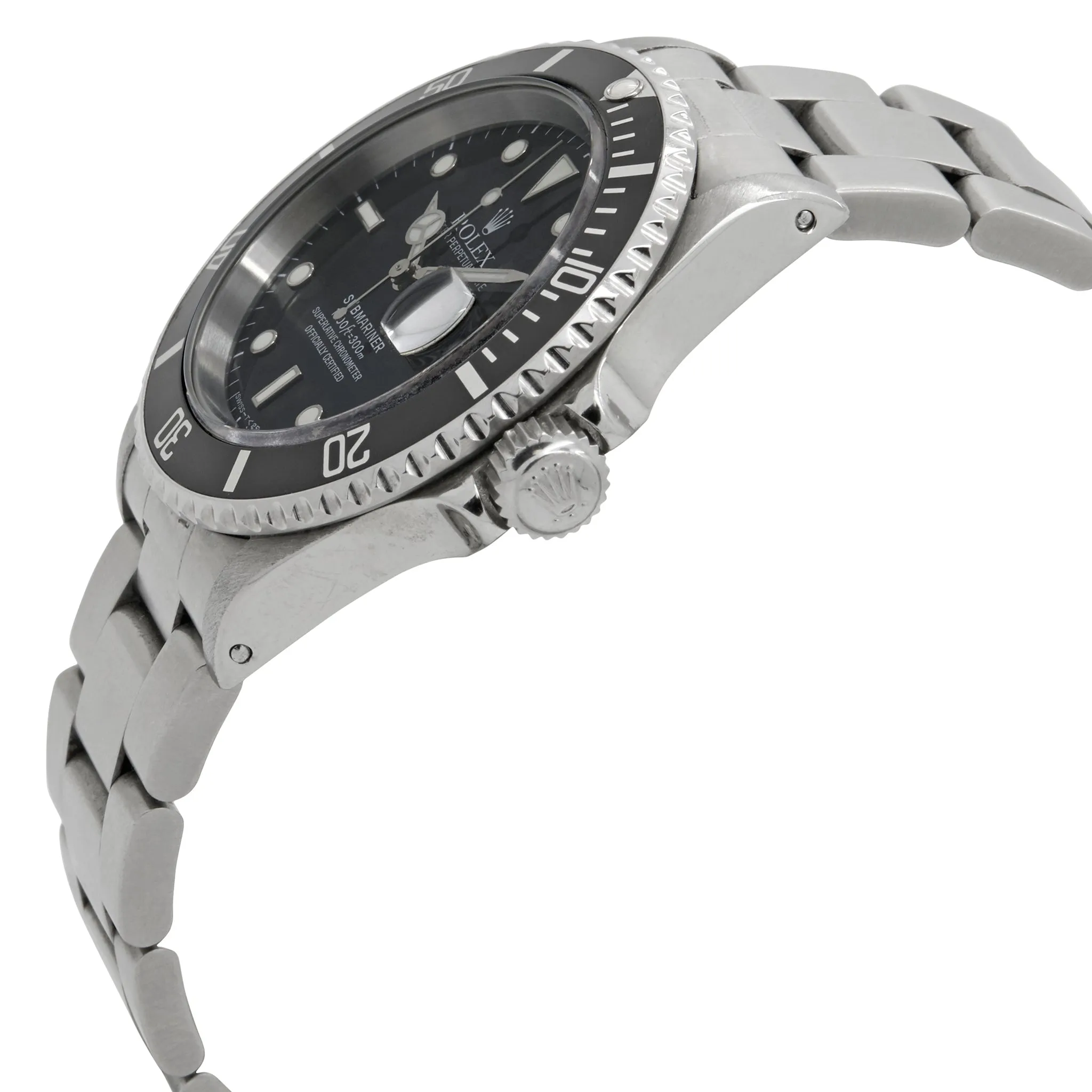 Rolex Submariner 16610 with holes Black Dial Automatic Men's Watch