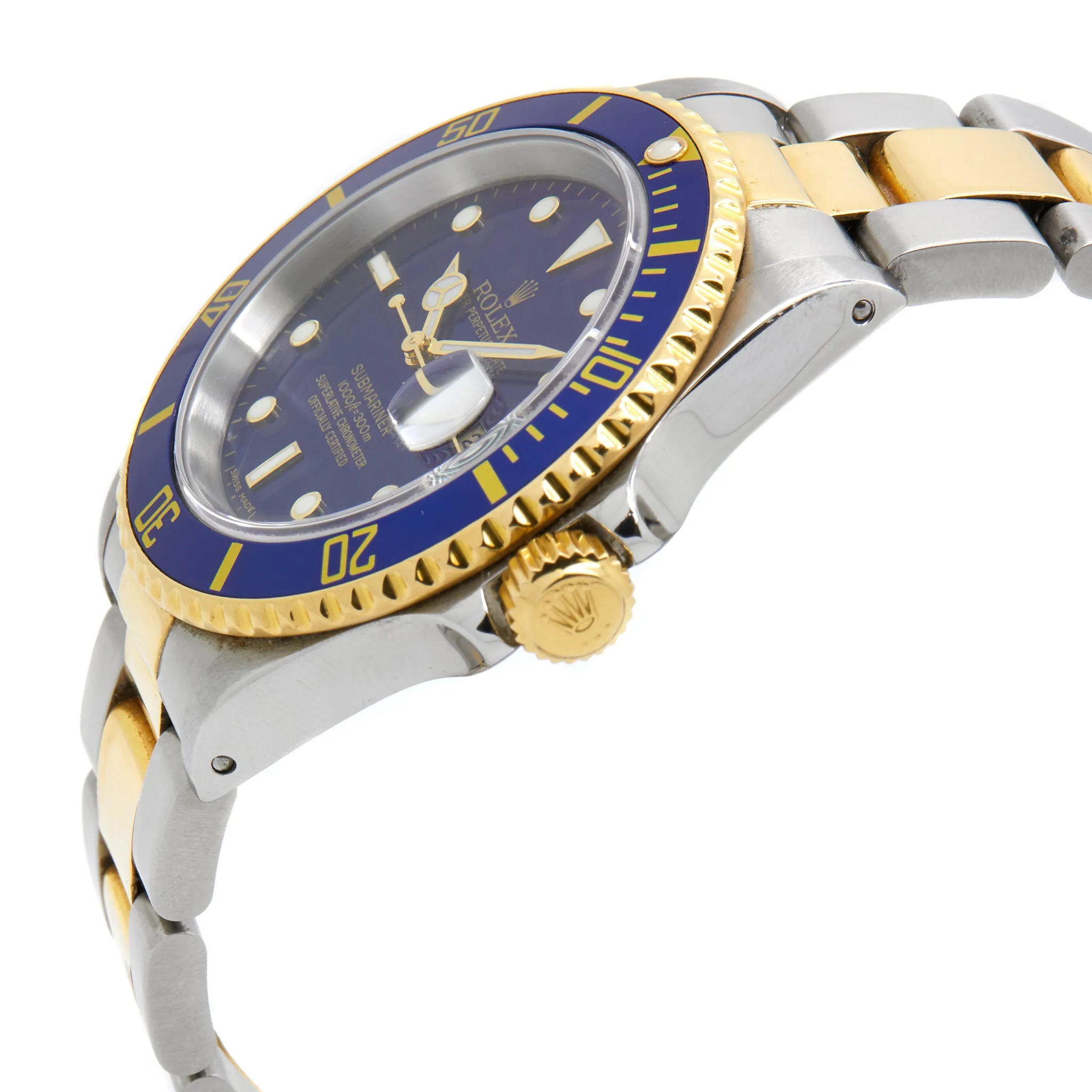 Rolex Submariner Date 16613 Blue Dial Automatic Men's Watch