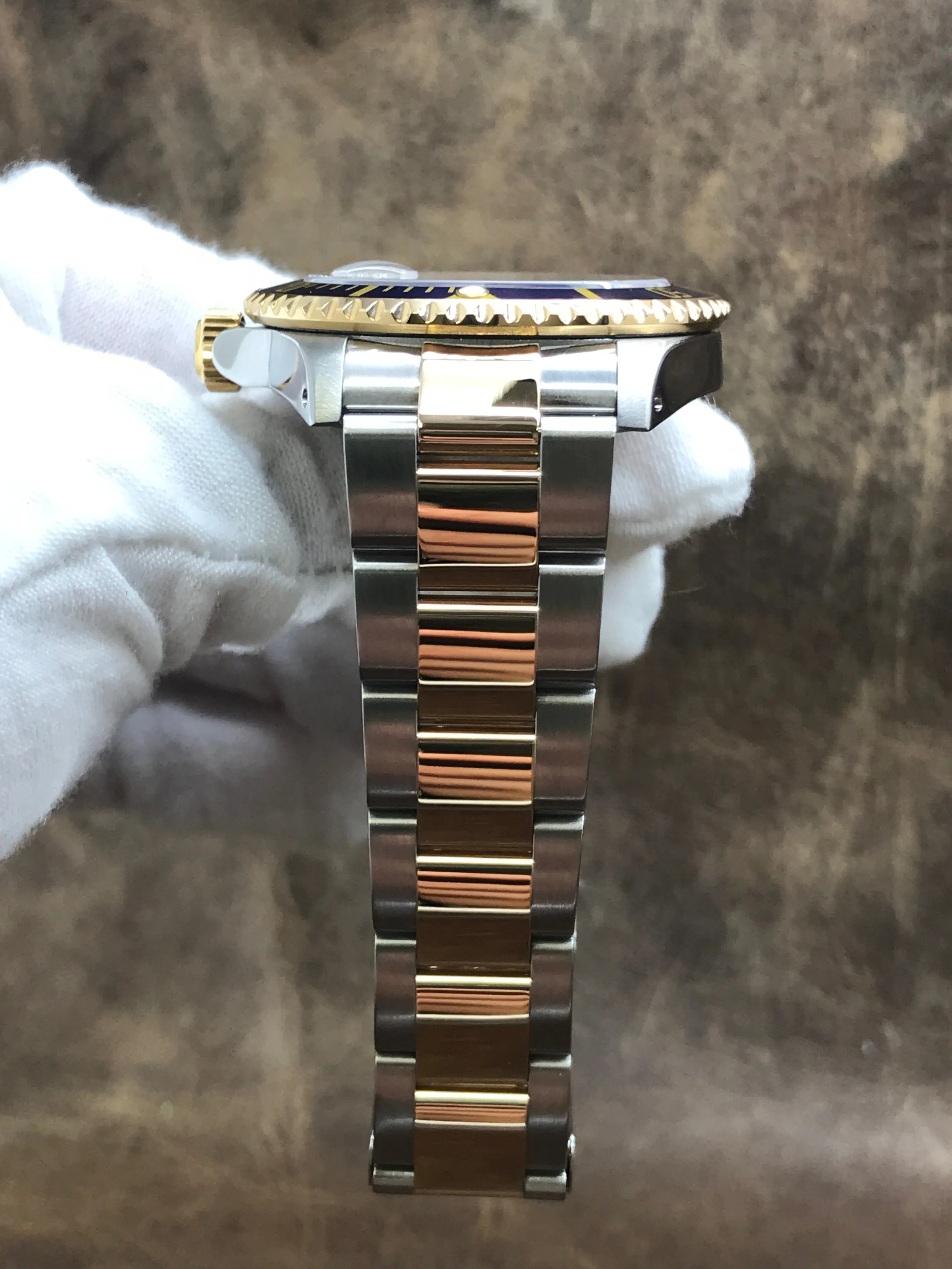Rolex Submariner Date 16613 Serti Silver Diamond Dial Automatic Men's Watch