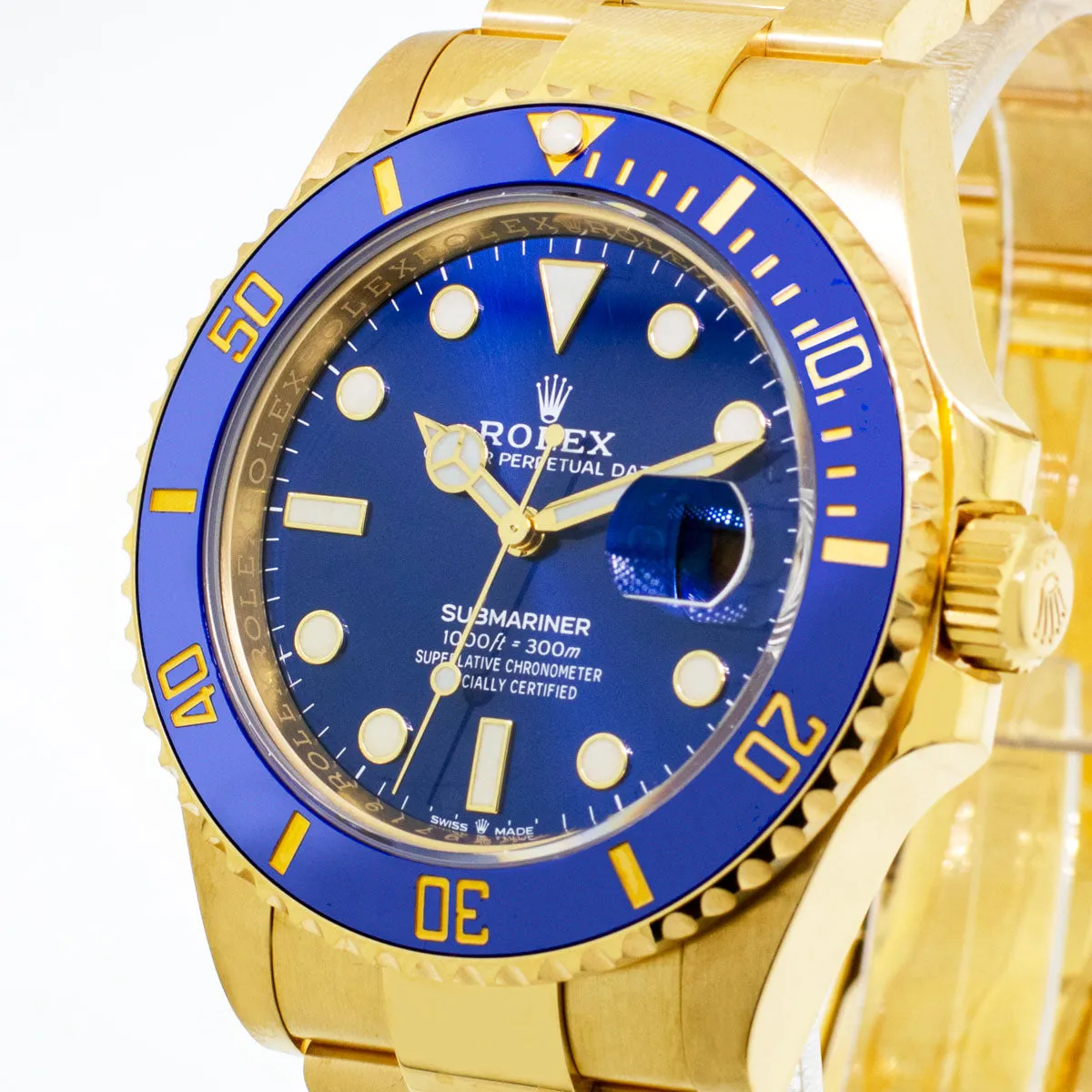 Rolex Submariner Date 41mm Yellow Gold Blue Dial & Blue Bezel 126618LB