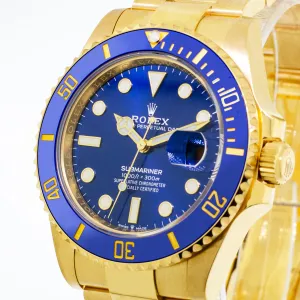 Rolex Submariner Date 41mm Yellow Gold Blue Dial & Blue Bezel 126618LB