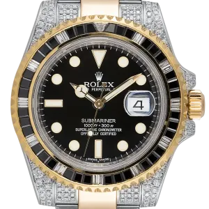 Rolex Submariner Date Steel and 18ct Yellow Gold Diamond Set 116613LN